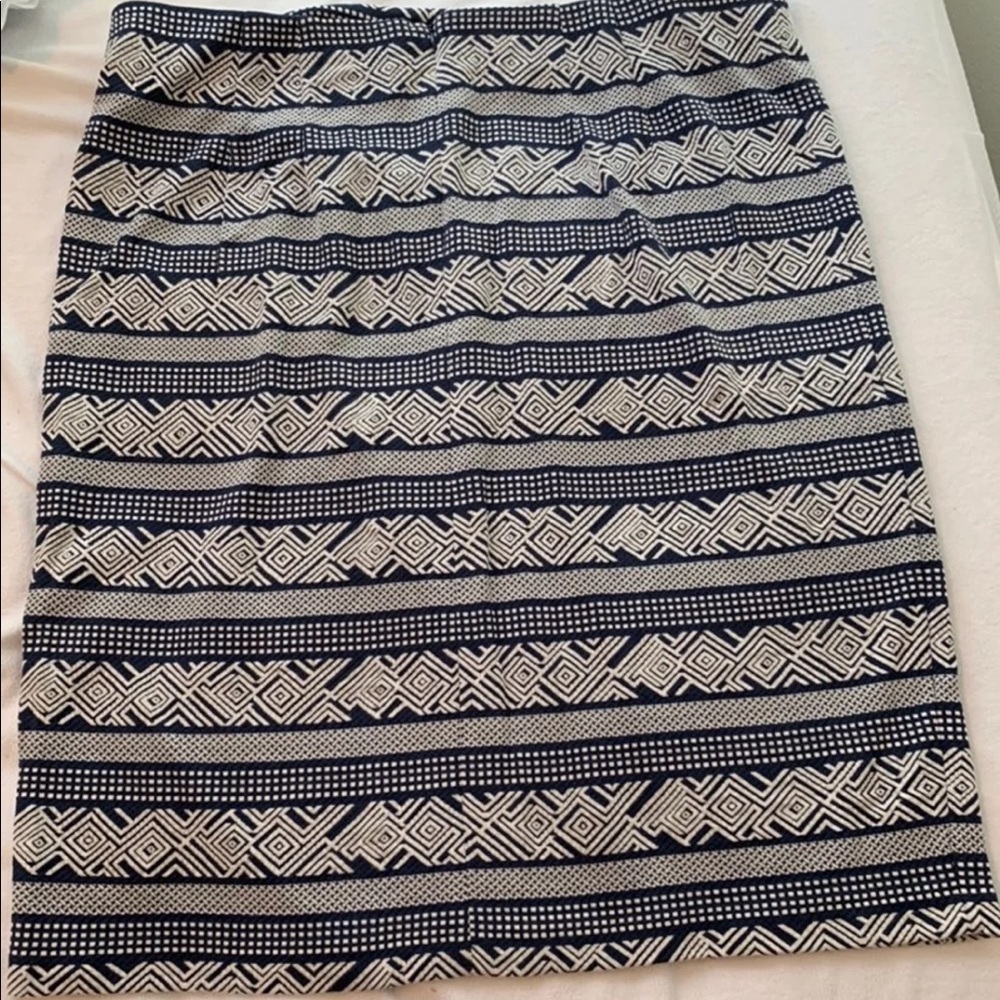 Eloquii Blue & White Pencil Skirt Size 20
